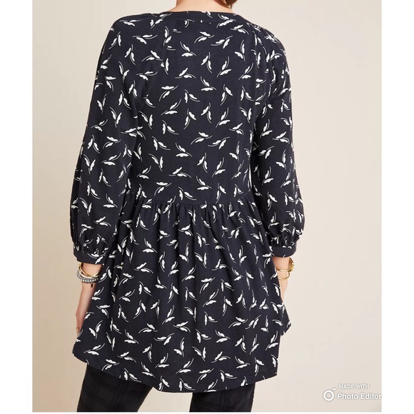 New ANTHROPOLOGIE Maeve Winona Peplum Tunic XS - Picture 5 of 10